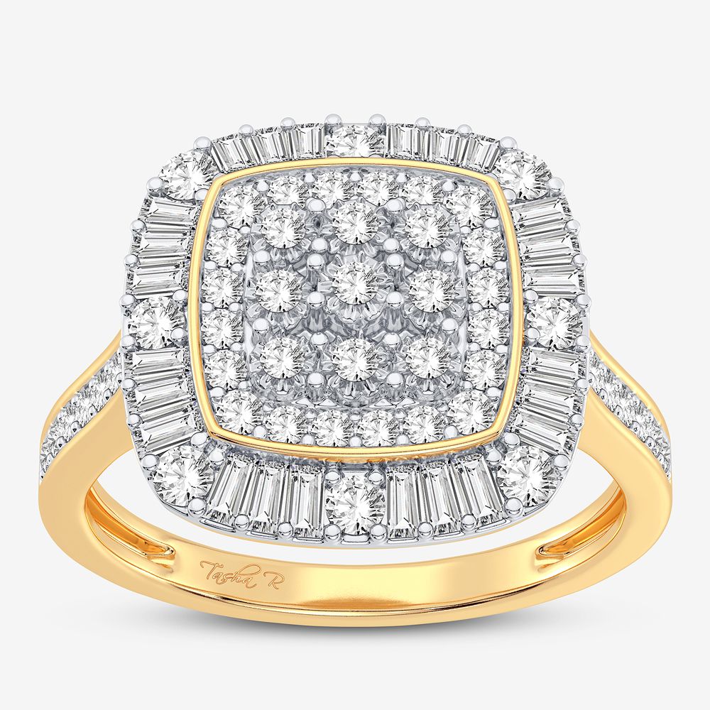 10k Yellow Gold Lab Diamond Womens Fashion Ring - 0.50CT