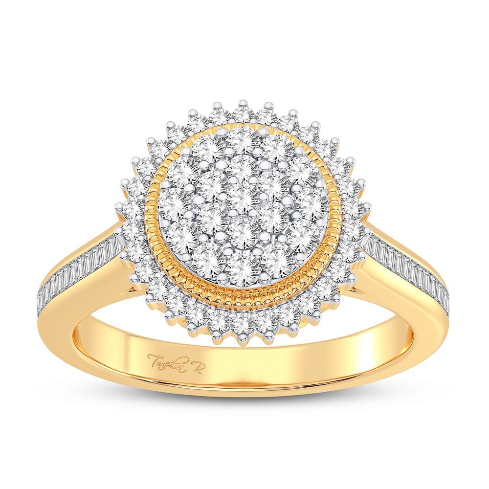 10k Yellow Gold Lab Diamond Womens Fashion Ring - 0.50CT