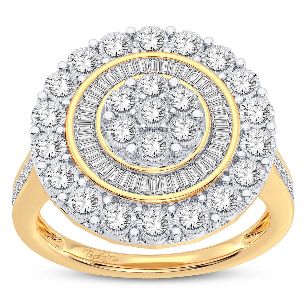 10k Yellow Gold Lab Diamond Womens Fashion Ring - 0.50CT