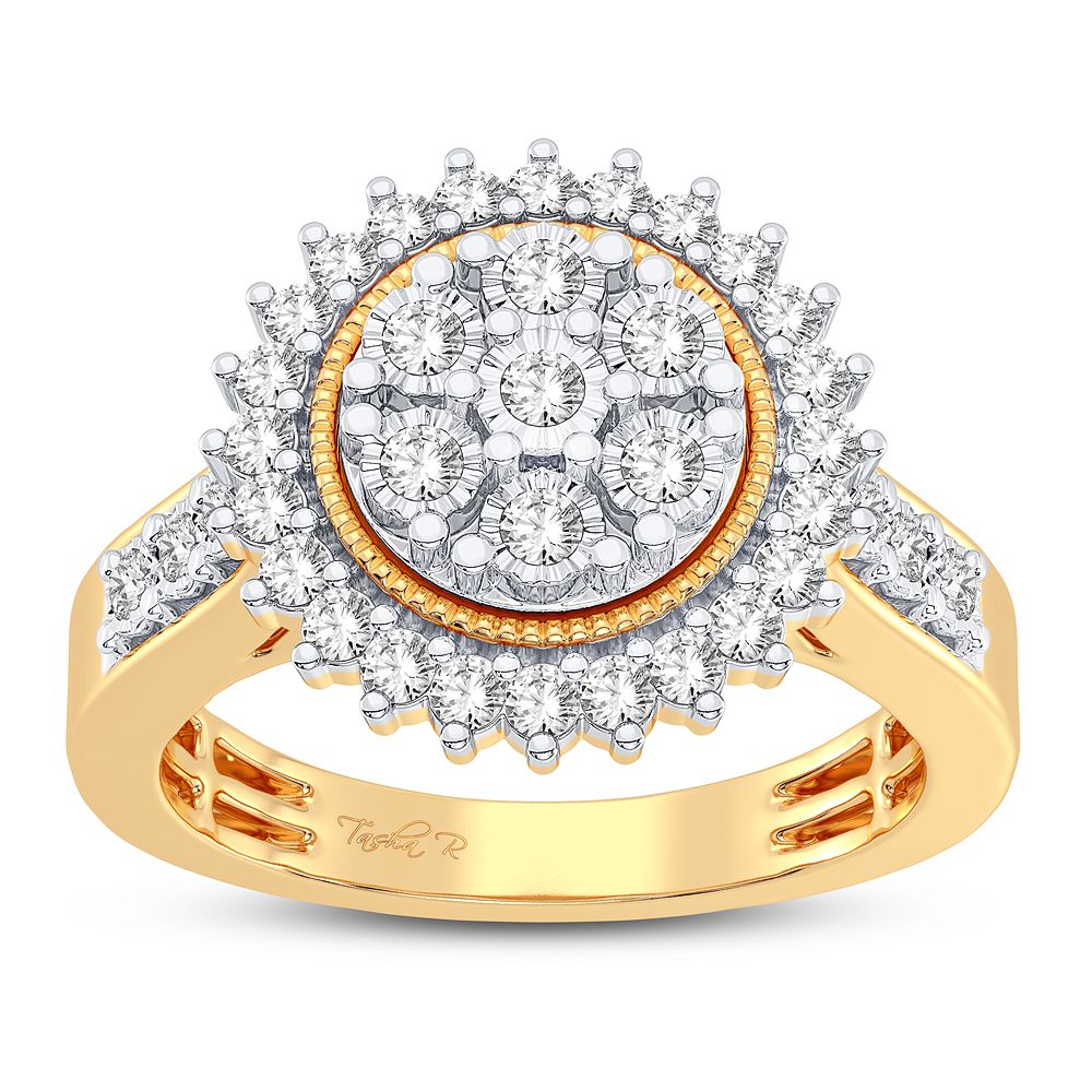 10k Yellow Gold Lab Diamond Womens Fashion Ring - 0.50CT