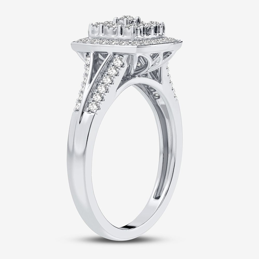 Sparkling 0.25CT Lab Diamond Ring in 10k White Gold