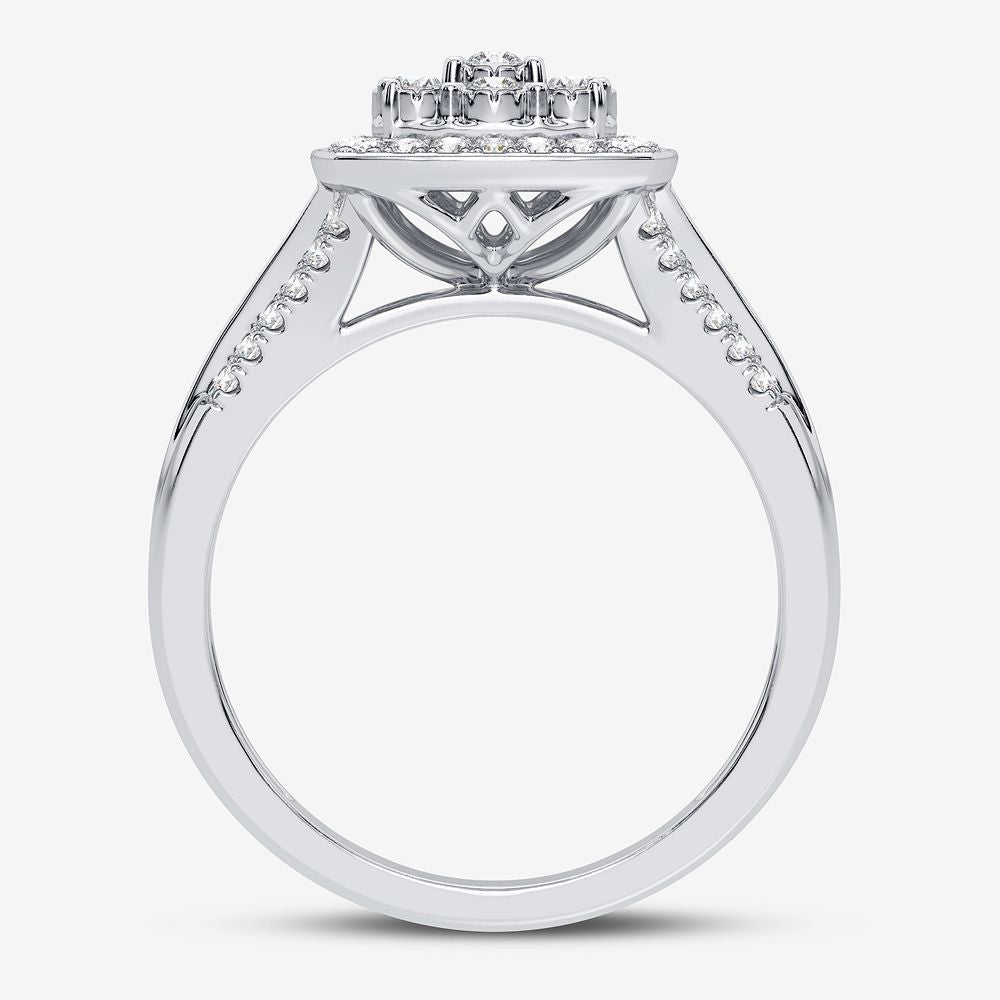 Sparkling 0.25CT Lab Diamond Ring in 10k White Gold