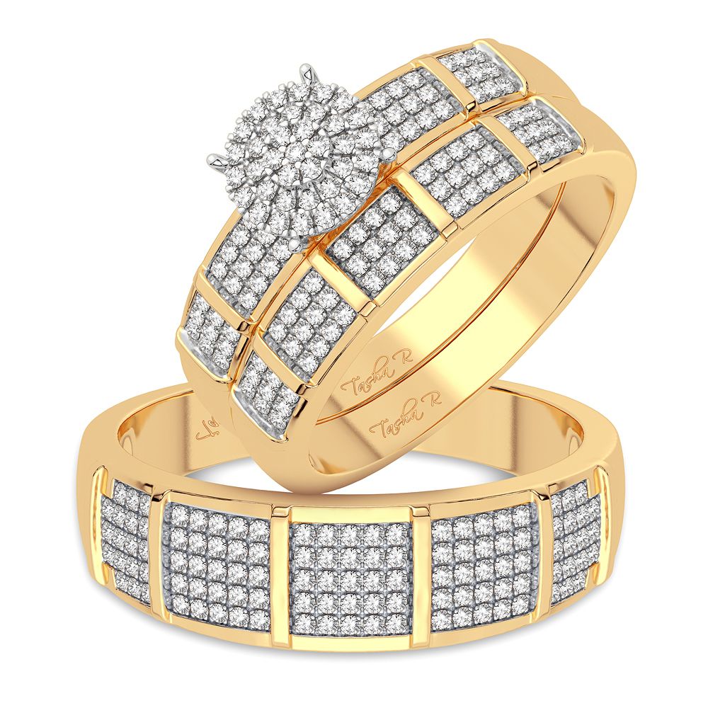 10k Yellow Gold Lab Diamond Trio Set - Womens Jewelry Collection