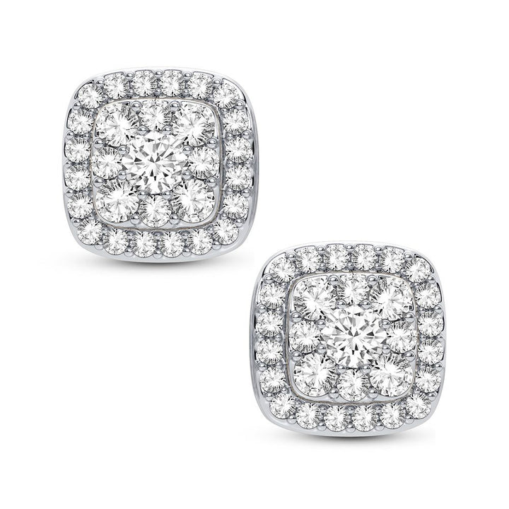 Chic 0.33CT Lab Diamond Earrings in White Gold Elegance