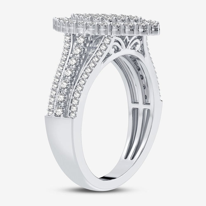 Sparkling 0.25CT Lab Diamond Womens White Gold Ring