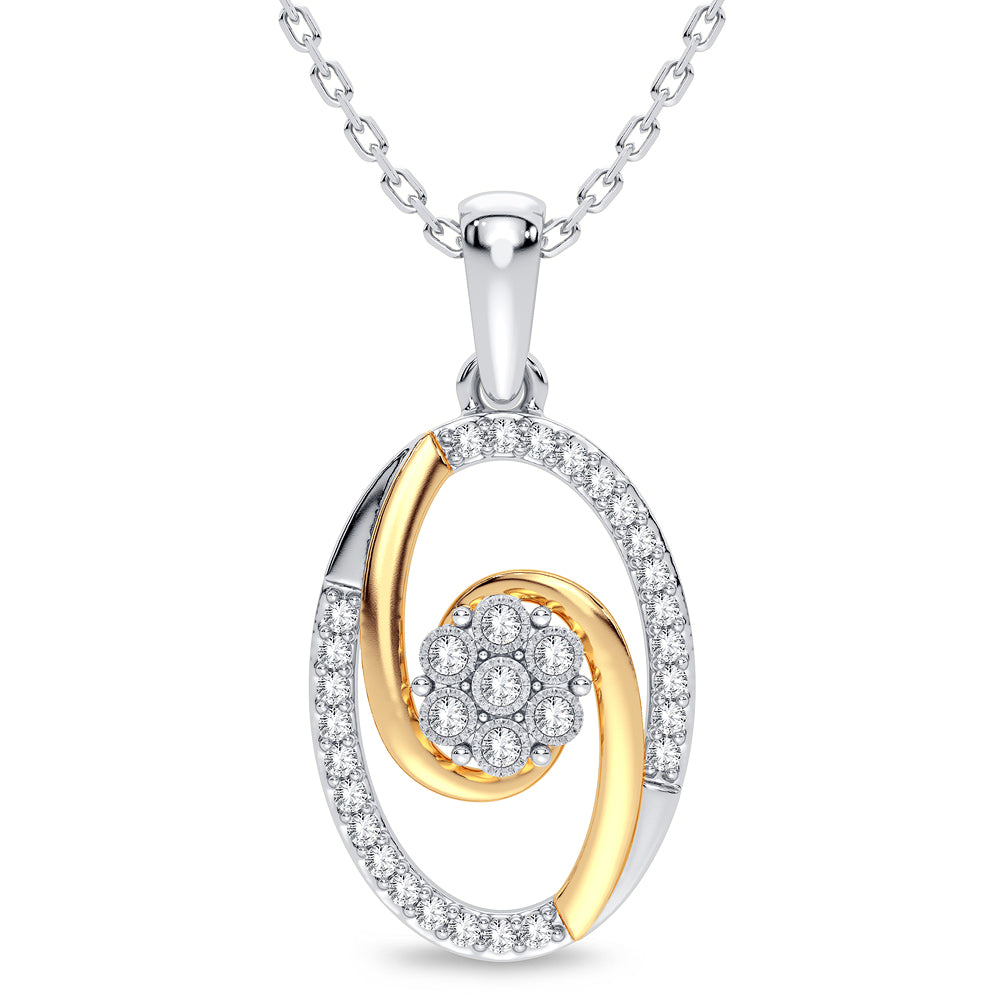 Refined 14k Yellow Gold Lab Diamond Pendant for Her