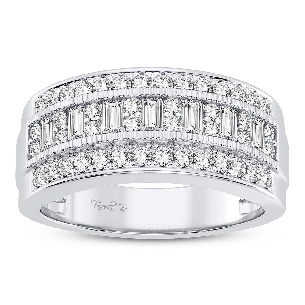 Brilliant 14K White Gold 0.75CT Lab Diamond Fashion Band