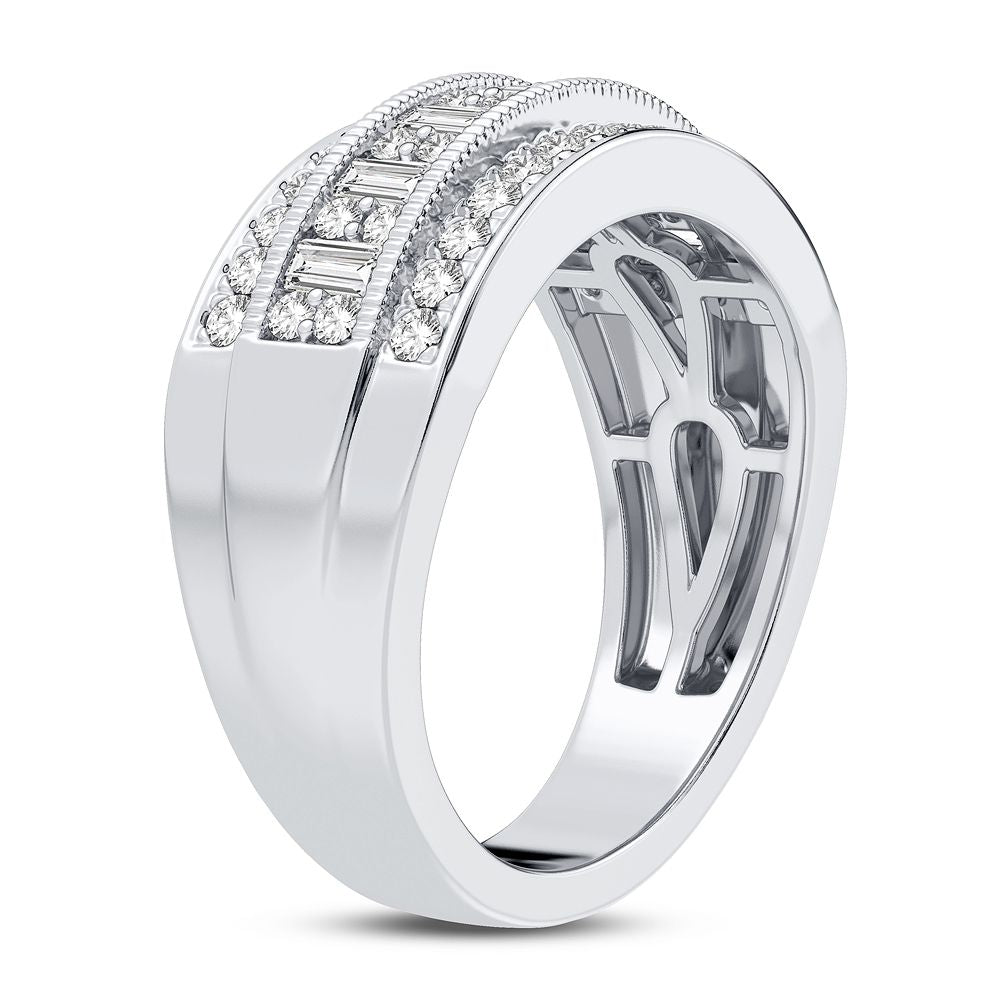Brilliant 14K White Gold 0.75CT Lab Diamond Fashion Band