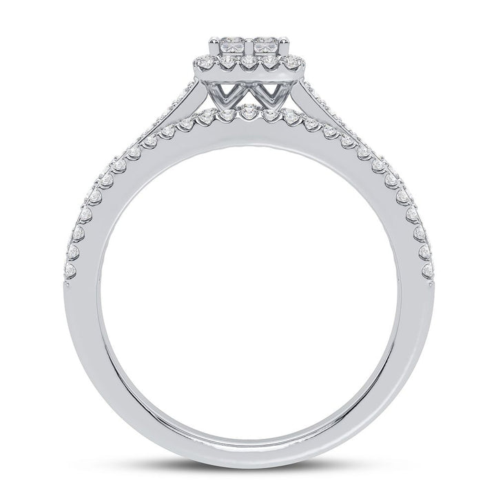 10k White Gold Lab Diamond Engagement Ring - Timeless Love