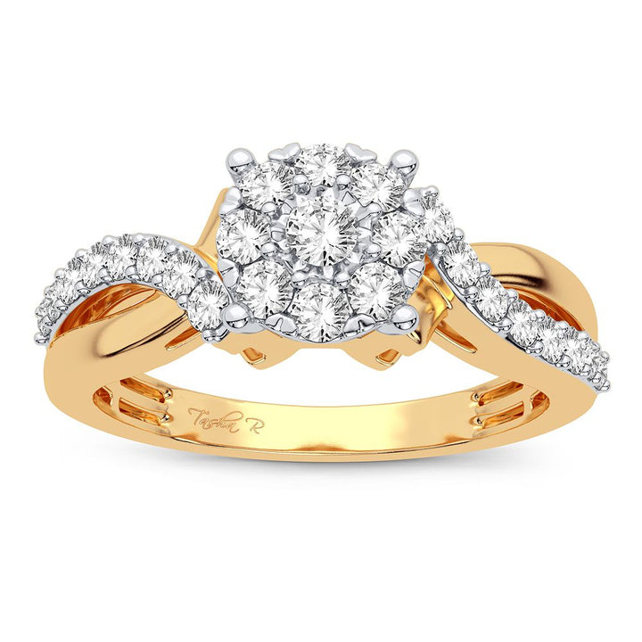 10K Yellow Gold Lab-Created Diamond Engagement Ring (0.50CT)
