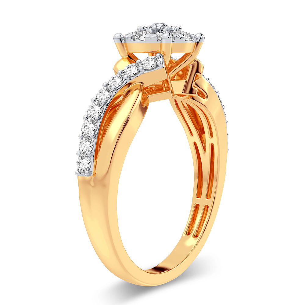 10K Yellow Gold Lab-Created Diamond Engagement Ring (0.50CT)