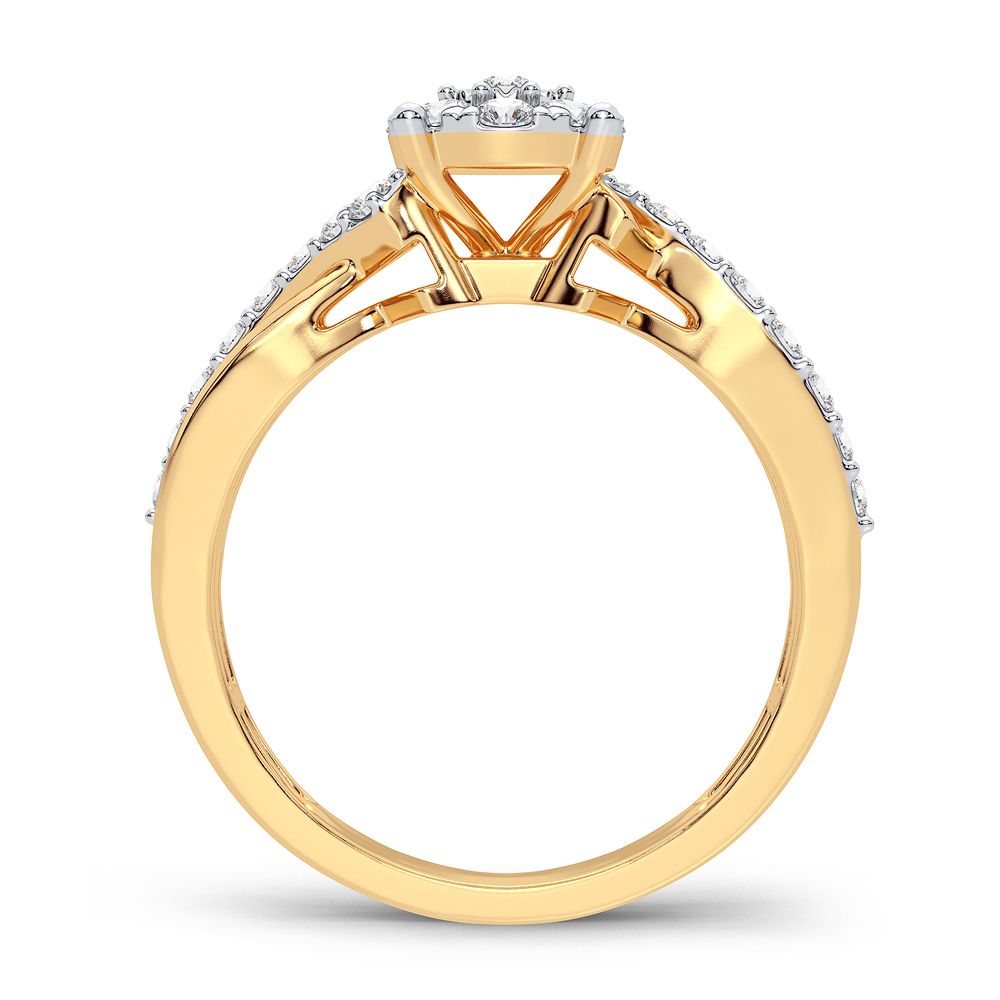 10K Yellow Gold Lab-Created Diamond Engagement Ring (0.50CT)