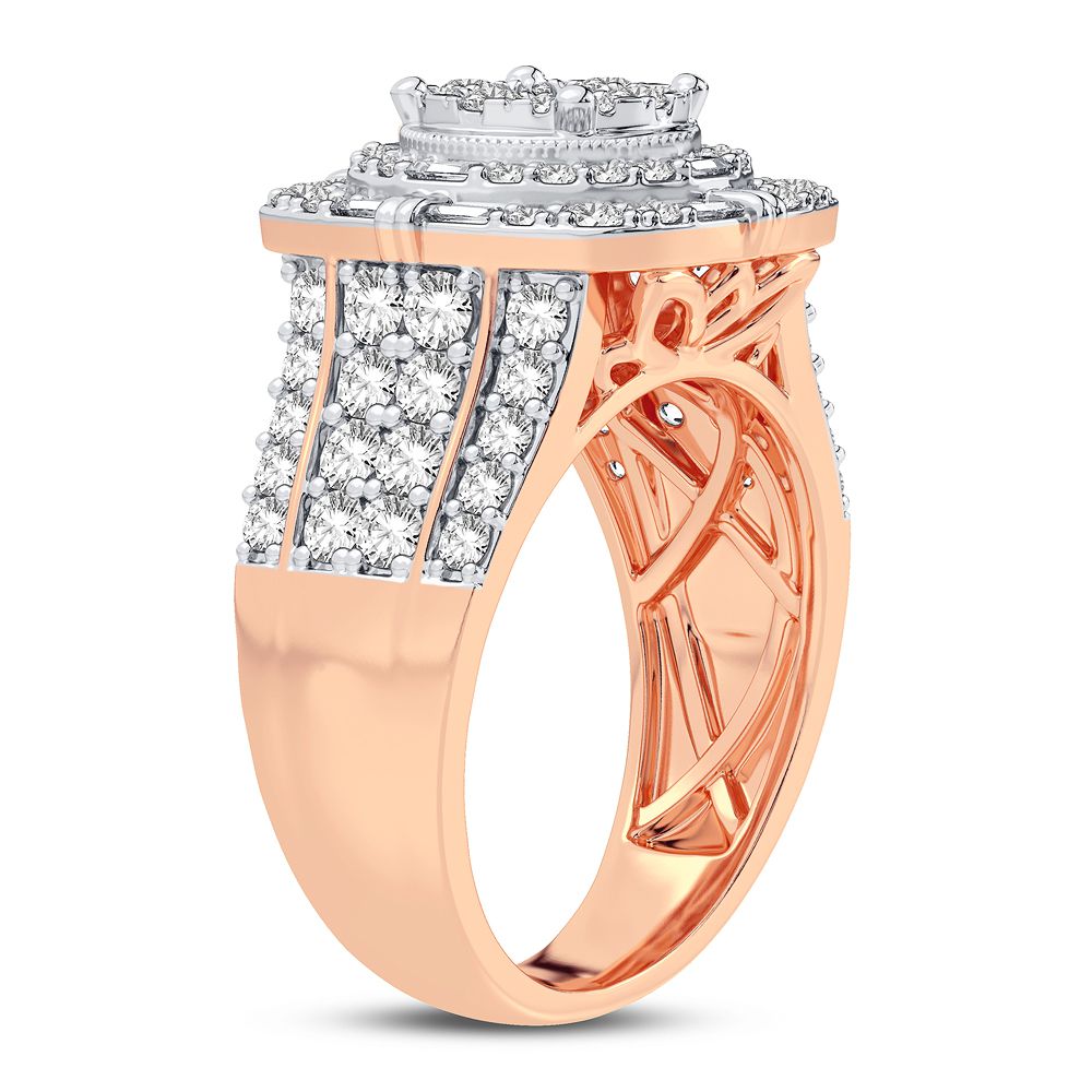 Romantic 14k Rose Gold Lab Diamond Womens Fashion Ring