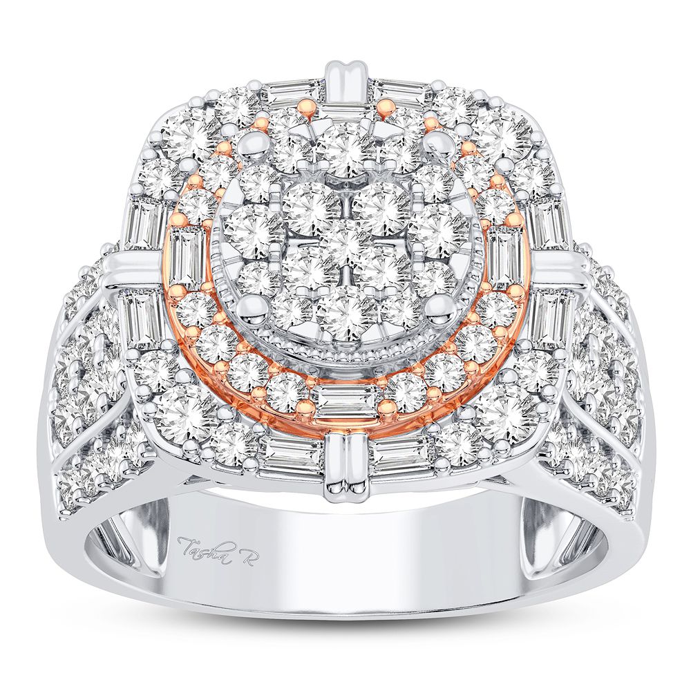 Luminous 14k White Gold 1.50CT Lab Diamond Womens Fashion Ring