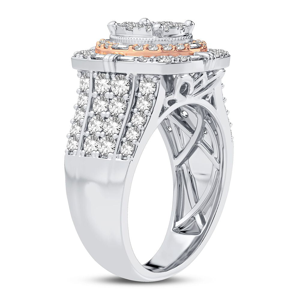Luminous 14k White Gold 1.50CT Lab Diamond Womens Fashion Ring
