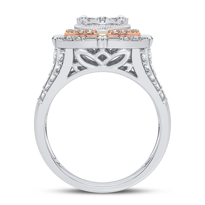 Luminous 14k White Gold 1.50CT Lab Diamond Womens Fashion Ring