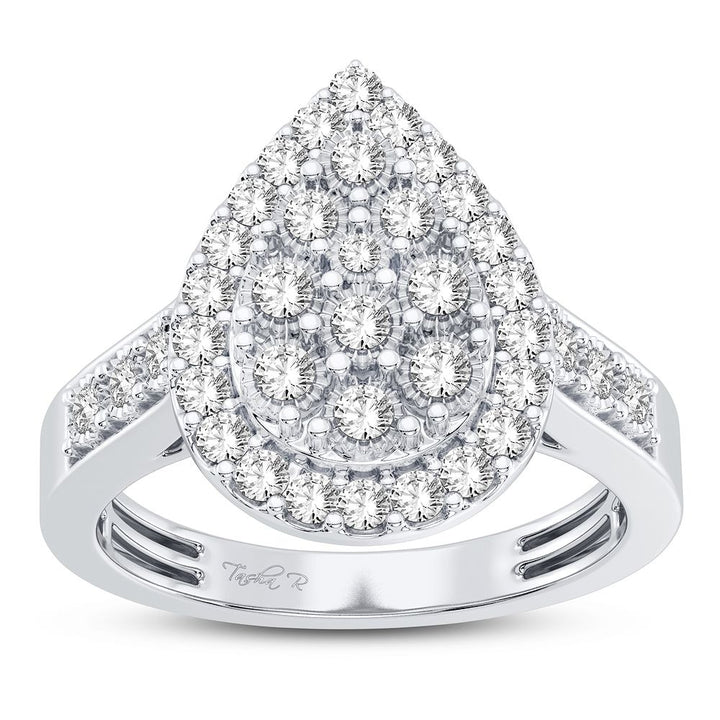 Chic 10k White Gold Lab Diamond Fashion Ring - 0.50CT Sparkle