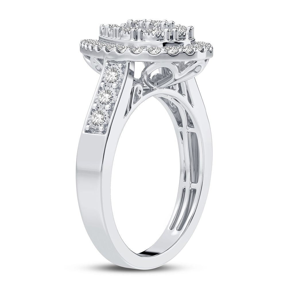 Chic 10k White Gold Lab Diamond Fashion Ring - 0.50CT Sparkle