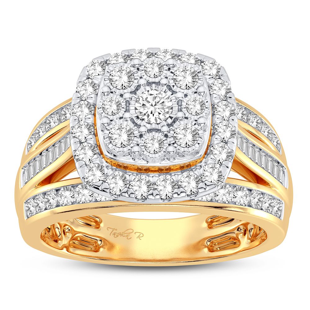 10k Yellow Gold Lab Diamond Womens Fashion Ring - 1CT