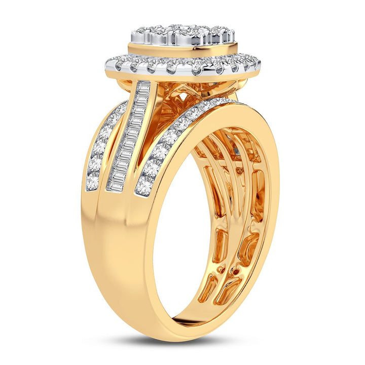 10k Yellow Gold Lab Diamond Womens Fashion Ring - 1CT