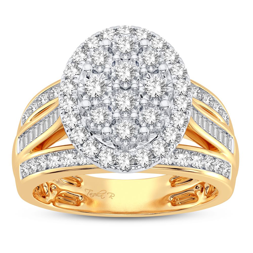 10k Gold 1CT Lab Diamond Womens Fashion Ring - Affordable Shine