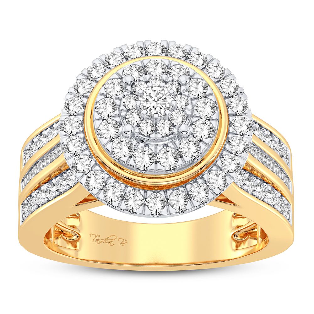 10k Yellow Gold Lab Diamond Womens Fashion Ring - 1CT