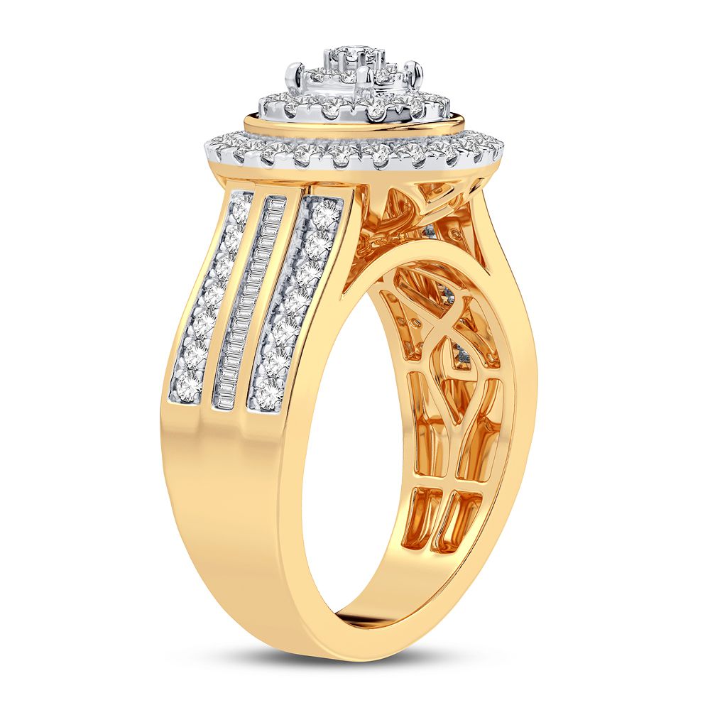 10k Yellow Gold Lab Diamond Womens Fashion Ring - 1CT