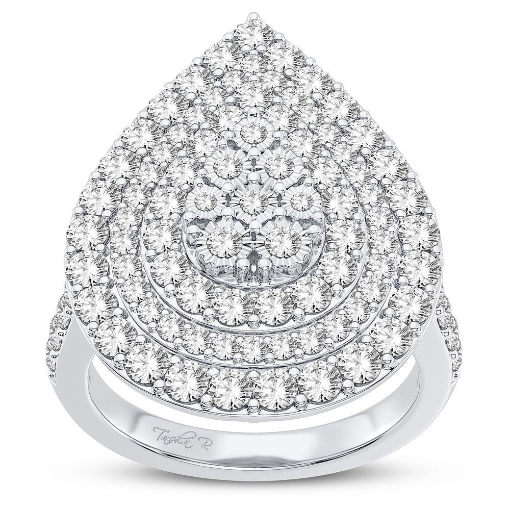 Brilliant 10k White Gold Lab Diamond Engagement Ring
