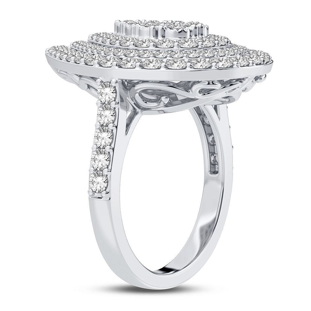 Brilliant 10k White Gold Lab Diamond Engagement Ring