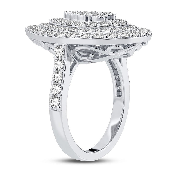 Brilliant 10k White Gold Lab Diamond Engagement Ring