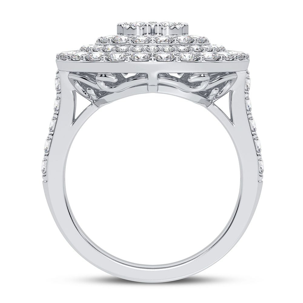 Brilliant 10k White Gold Lab Diamond Engagement Ring