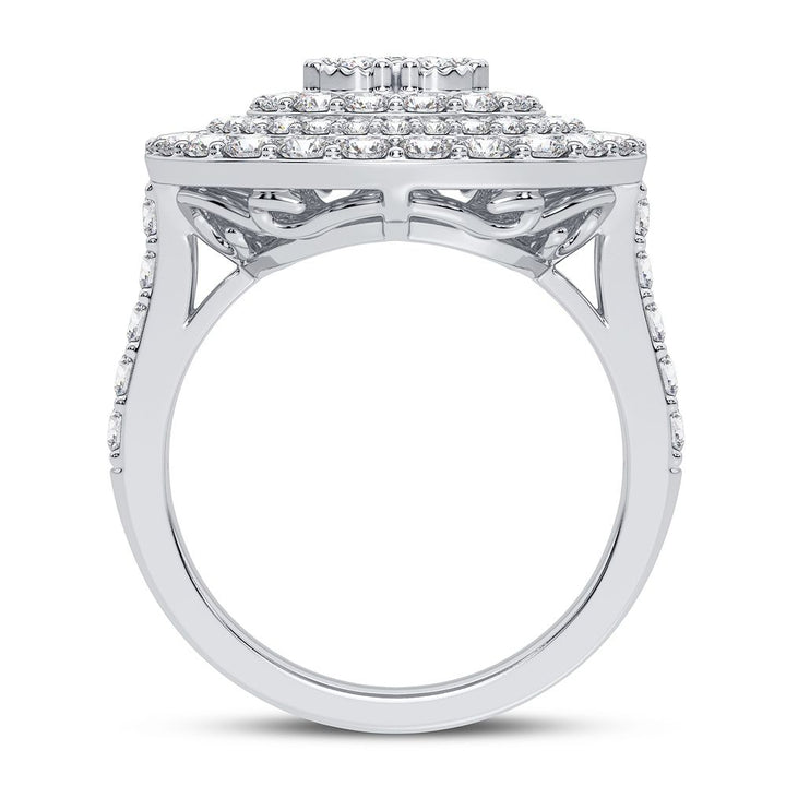 Brilliant 10k White Gold Lab Diamond Engagement Ring