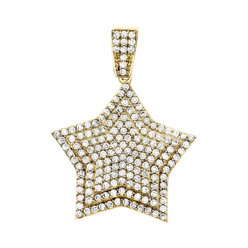 10k Yellow Gold 1.65ct Lab Diamond Pendant Necklace