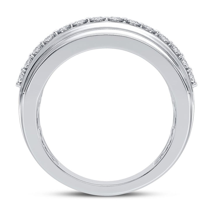 Sparkling 1.25CT Lab Diamond Band in 14K White Gold