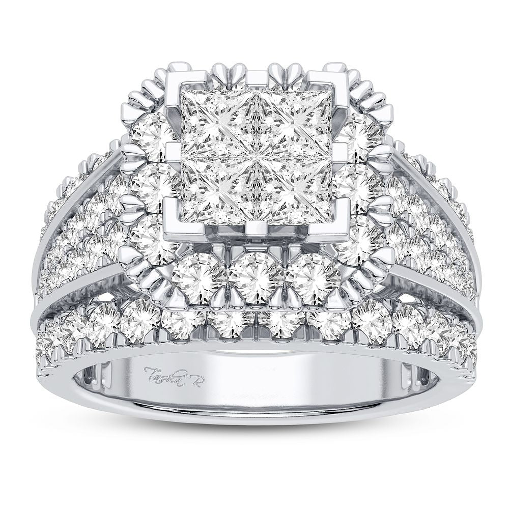 Sparkling 2.50CT Lab Diamond Bridal Ring in White Gold