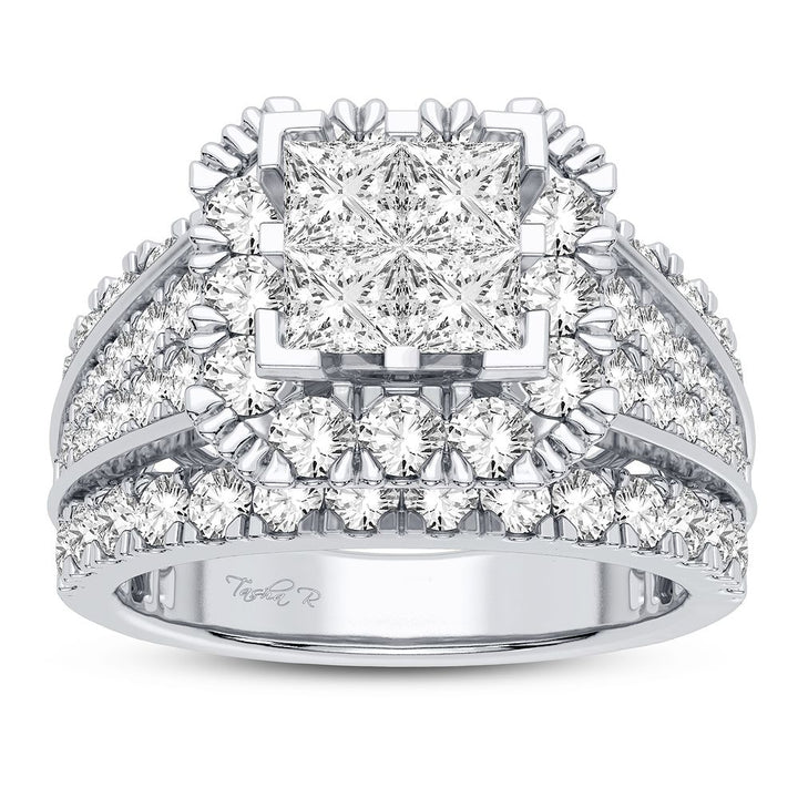 Sparkling 2.50CT Lab Diamond Bridal Ring in White Gold