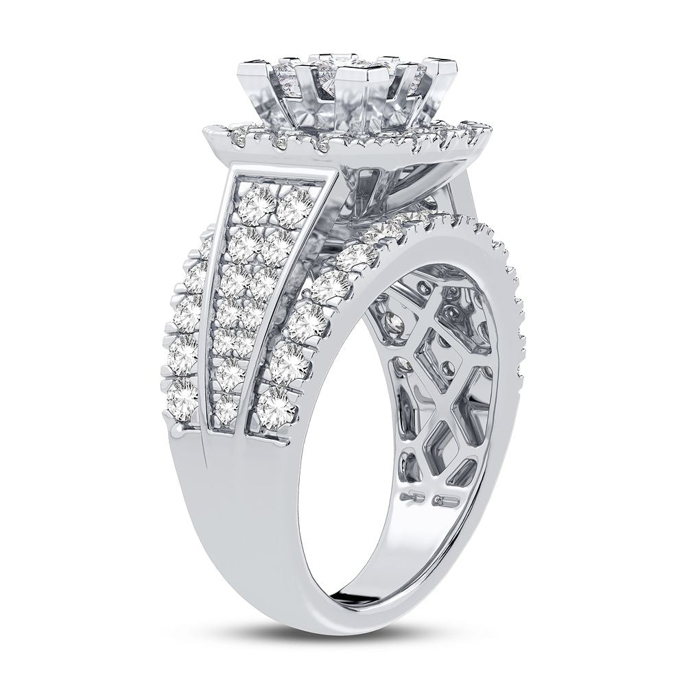 Sparkling 2.50CT Lab Diamond Bridal Ring in White Gold