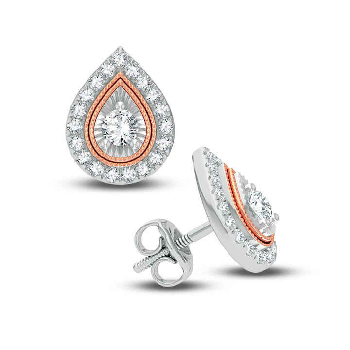 10k Yellow Gold 0.50ct Lab Diamond Stud Earrings for Women
