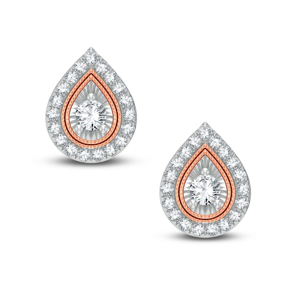 10k Yellow Gold 0.50ct Lab Diamond Stud Earrings for Women
