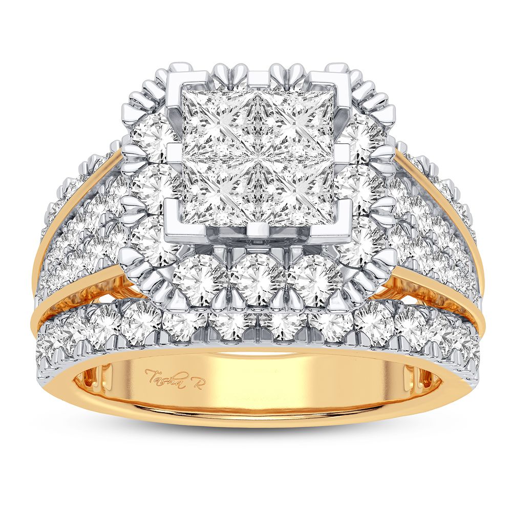Luminous 14K Yellow Gold Lab Diamond Engagement Ring 2.50CT