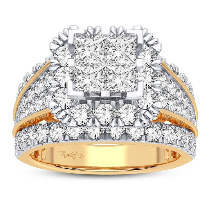 Luminous 14K Yellow Gold Lab Diamond Engagement Ring 2.50CT
