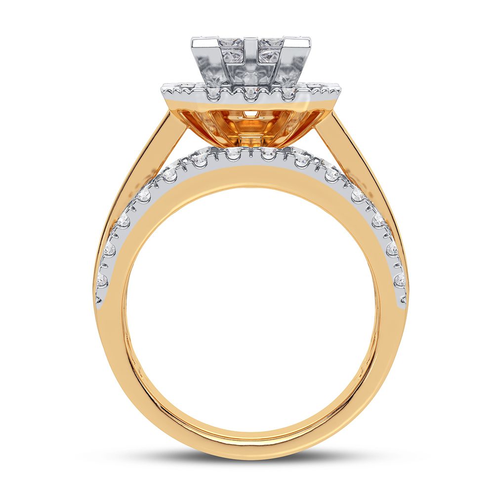Luminous 14K Yellow Gold Lab Diamond Engagement Ring 2.50CT