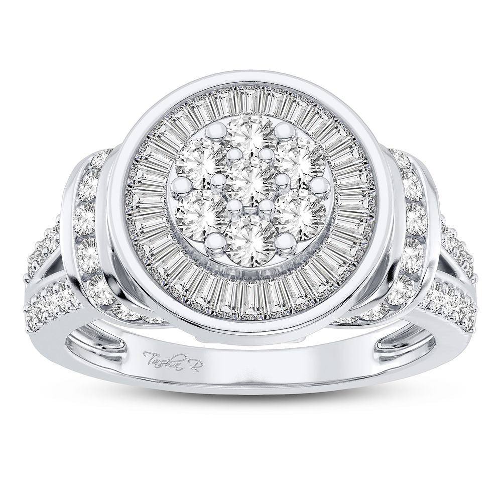 10k White Gold 1CT Lab Diamond Engagement Ring for Her