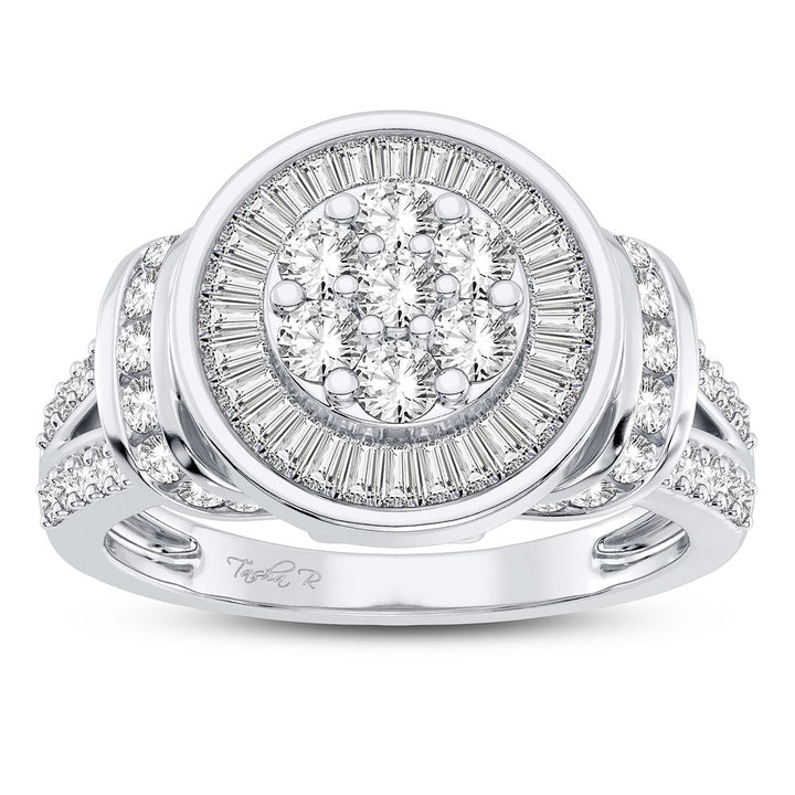 10k White Gold 1CT Lab Diamond Engagement Ring for Her