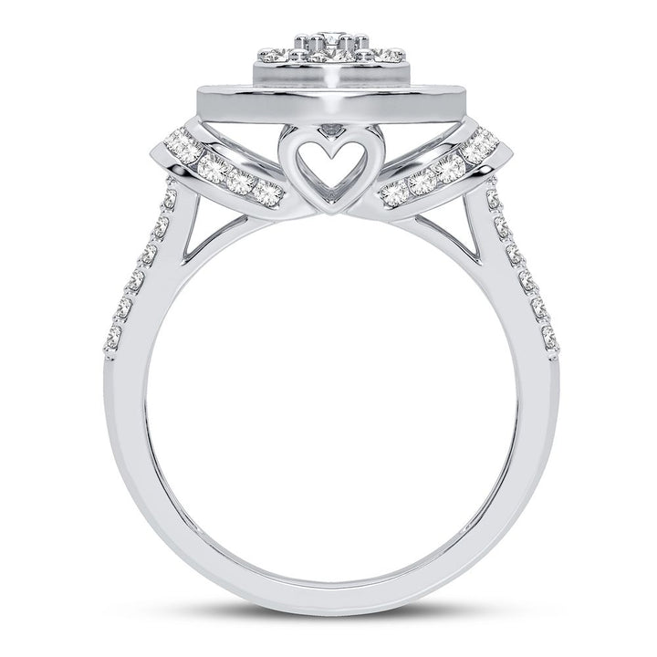 10k White Gold 1CT Lab Diamond Engagement Ring for Her