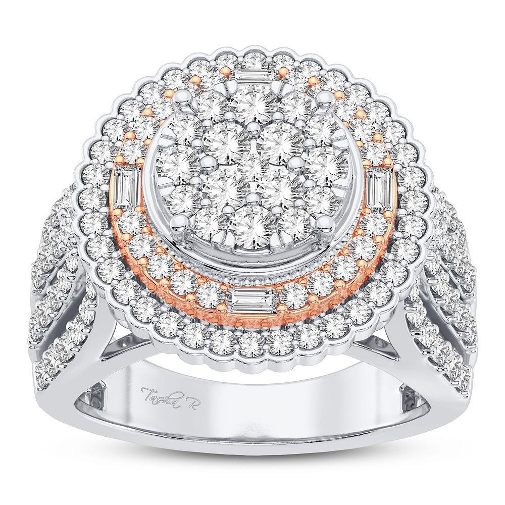 Luminous 14k White Gold 1.40CT Lab Diamond Fashion Ring