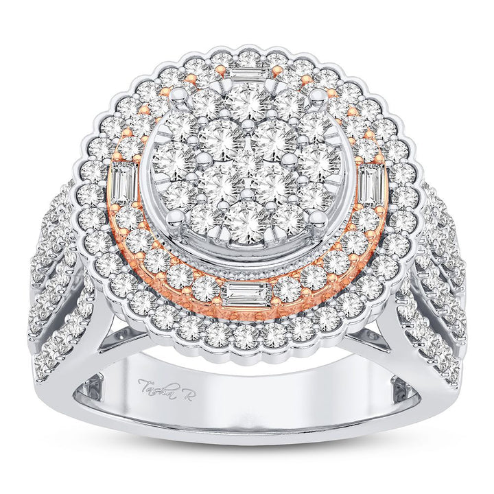 Luminous 14k White Gold 1.40CT Lab Diamond Fashion Ring