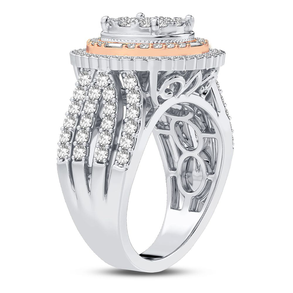 Luminous 14k White Gold 1.40CT Lab Diamond Fashion Ring