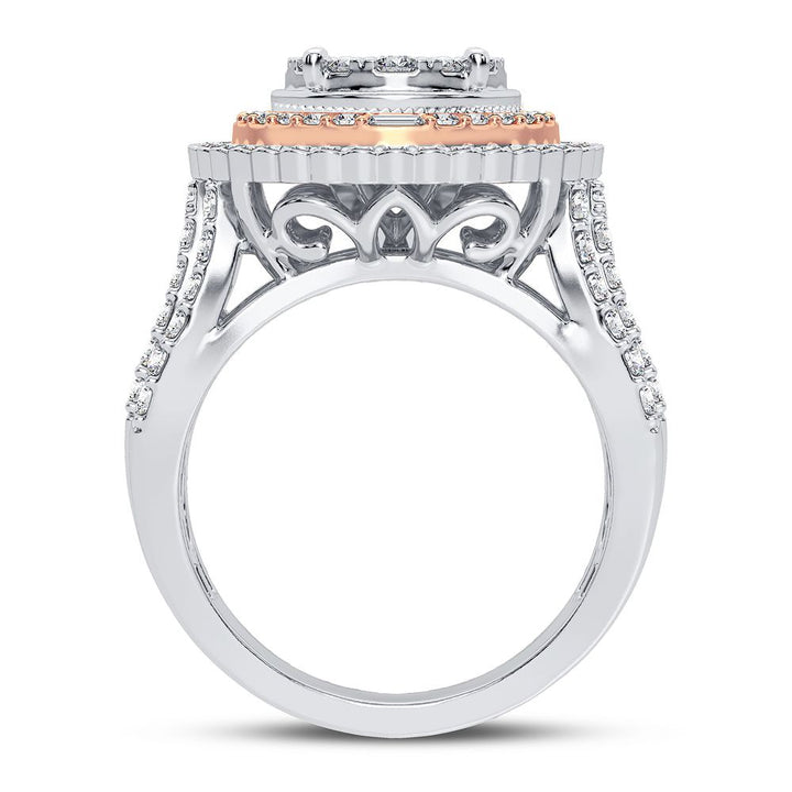 Luminous 14k White Gold 1.40CT Lab Diamond Fashion Ring