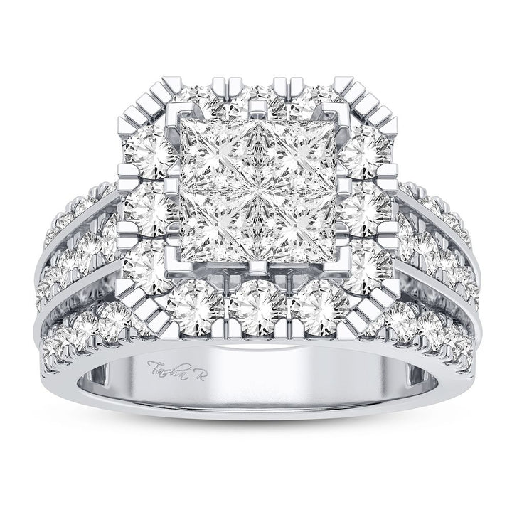 Sparkling 2.50CT Lab Diamond Bridal Ring in White Gold